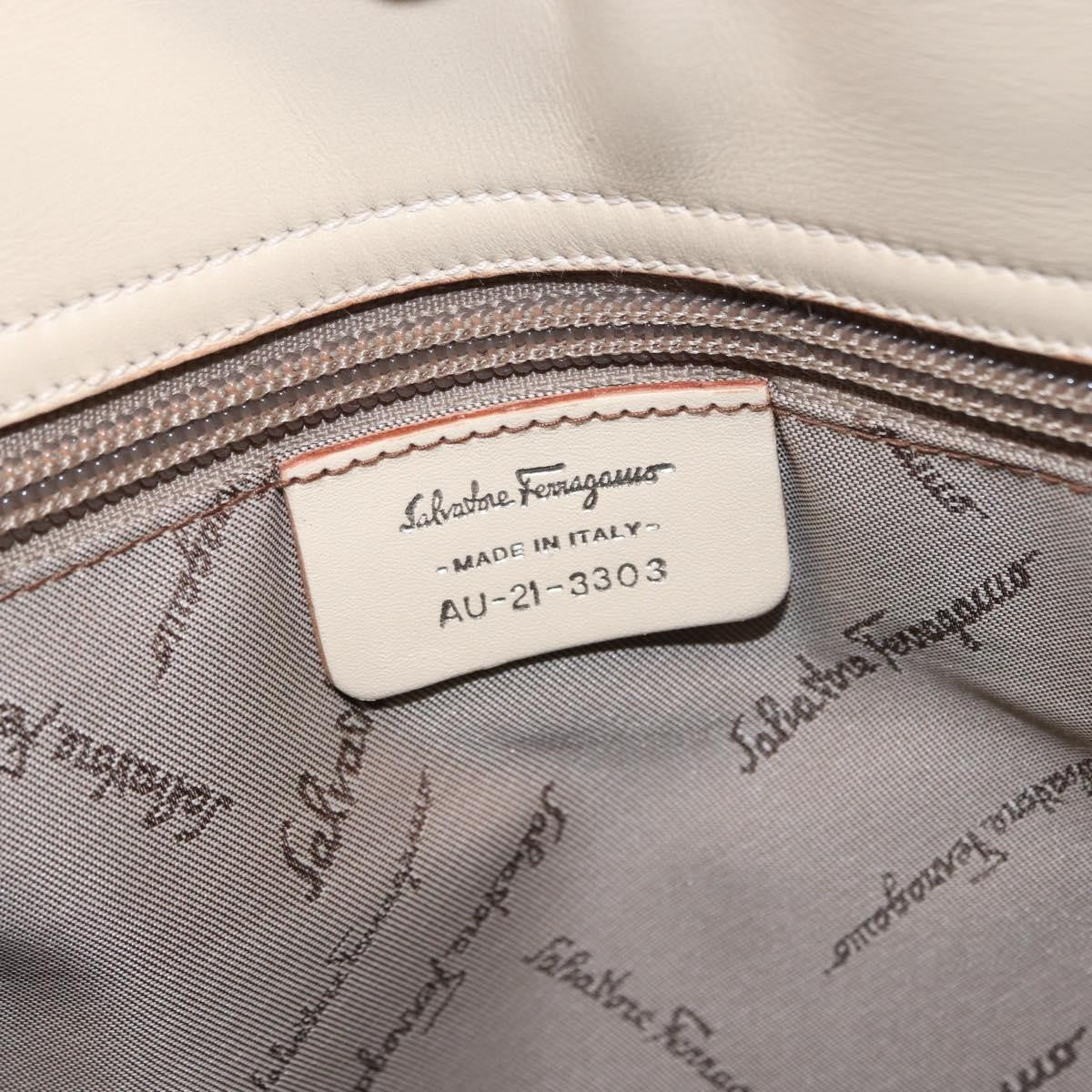 Salvatore Ferragamo Gancini handbag Nylon, BEIGE, NYLON, Handbag