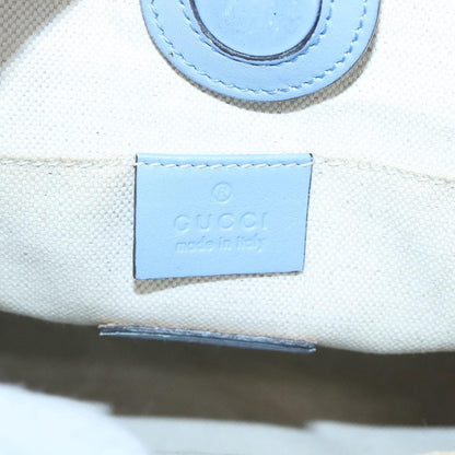 Gucci GG Ribbon Tote Leather, BLUE, LEATHER, Shoulder bag