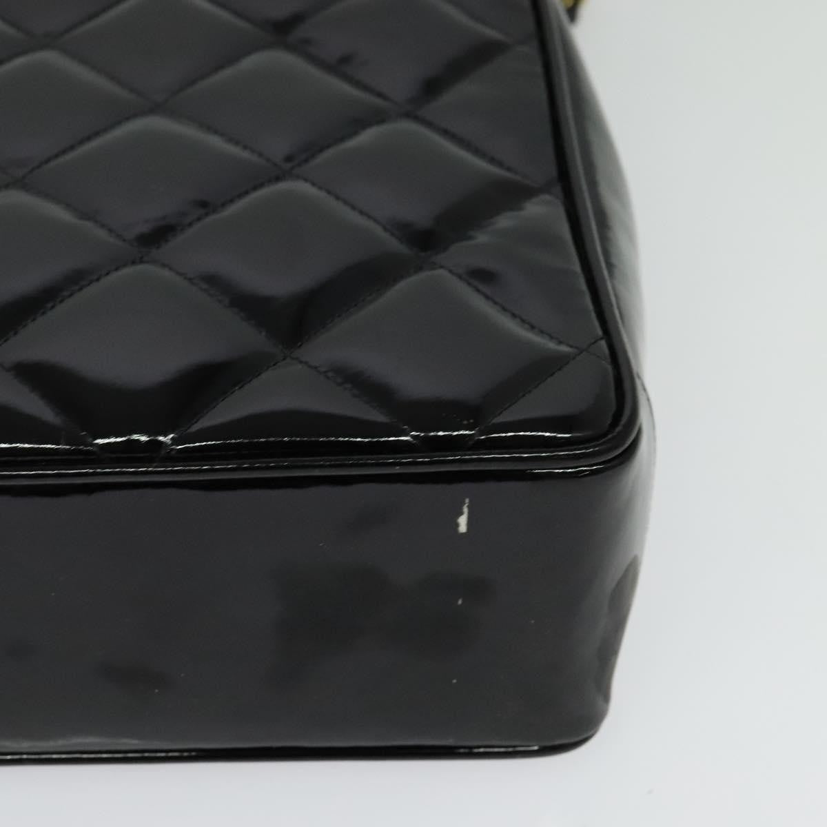 Chanel Chain Shoulder Bag Patent leather, BLACK, PATENT_LEATHER, Shoulder bag