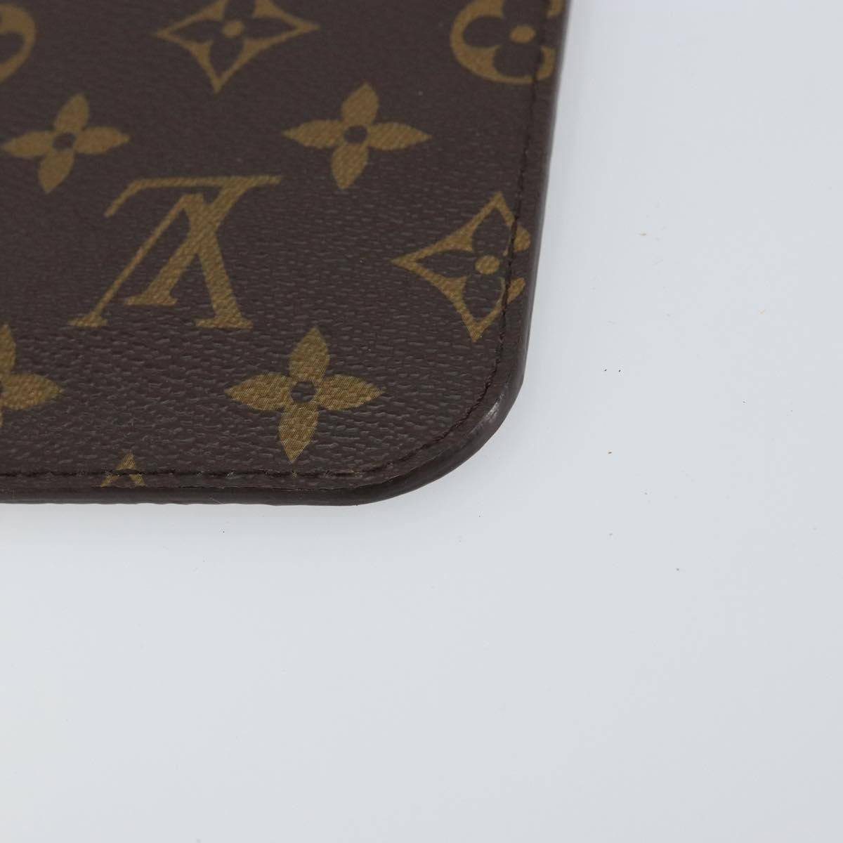 Louis Vuitton Neverfull Pochette Monogram Canvas, BROWN, CANVAS, Clutche & pouche