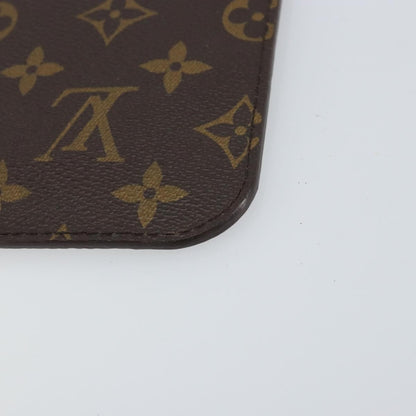 Louis Vuitton Neverfull Pochette Monogram Canvas, BROWN, CANVAS, Clutche & pouche