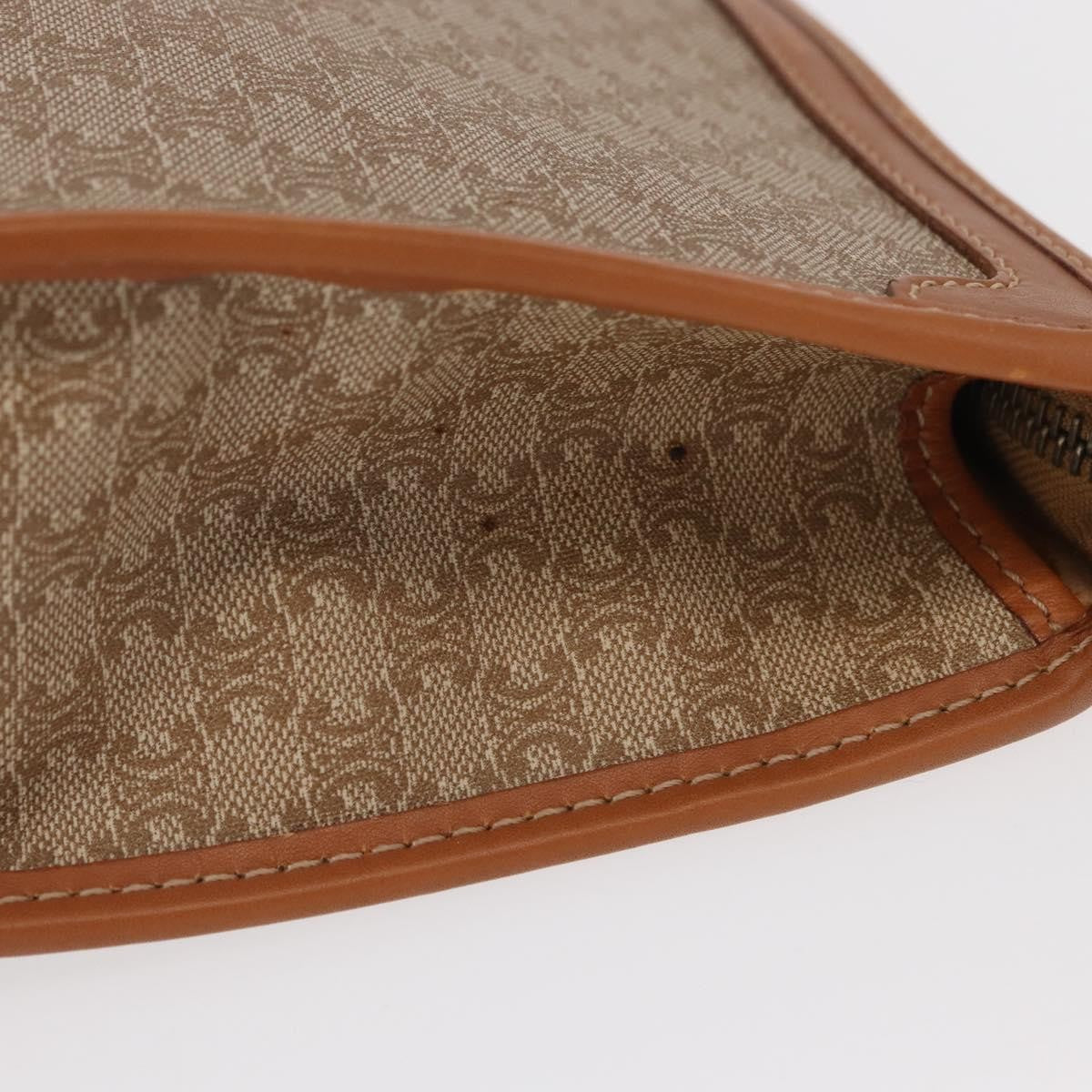 Celine Macadam Pochette Canvas and Leather, BEIGE, CANVAS, Clutche & pouche