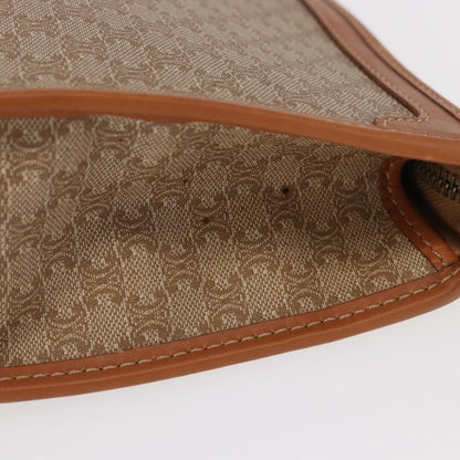 Celine Macadam Pochette Canvas and Leather, BEIGE, CANVAS, Clutche & pouche