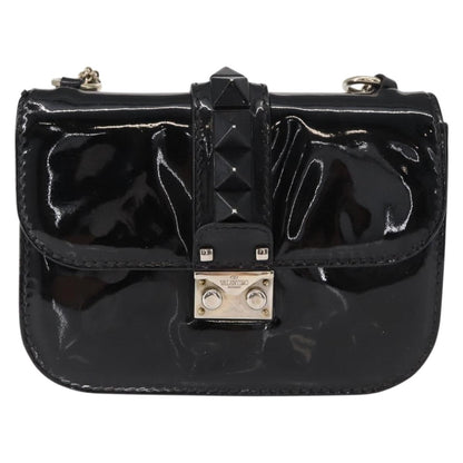 Valentino Garavani Glam Lock Shoulder Bag Patent, BLACK, PATENT_LEATHER, Shoulder bag