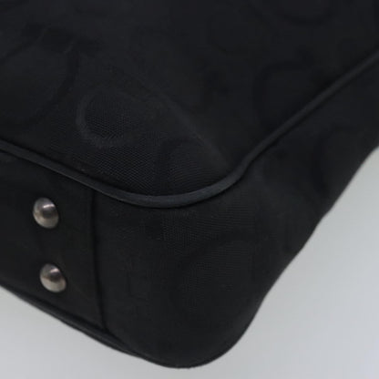 Salvatore Ferragamo Gancini Tote Gancini Canvas, BLACK, CANVAS, Tote bag