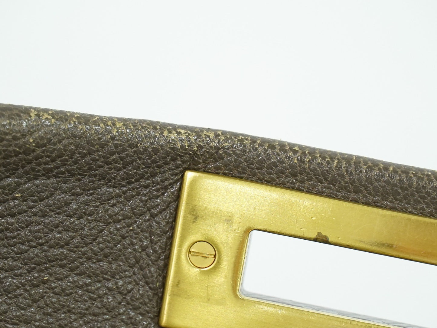 Fendi Peekaboo Bag Leather, GRAY, LEATHER, Handbag