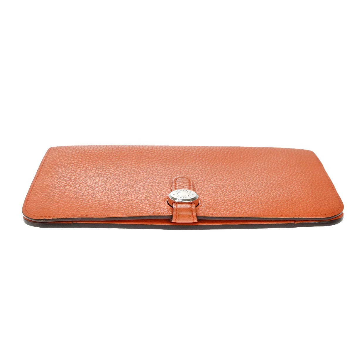 Hermes Dogon Duo Combined Wallet Leather, ORANGE, LEATHER, Wallets