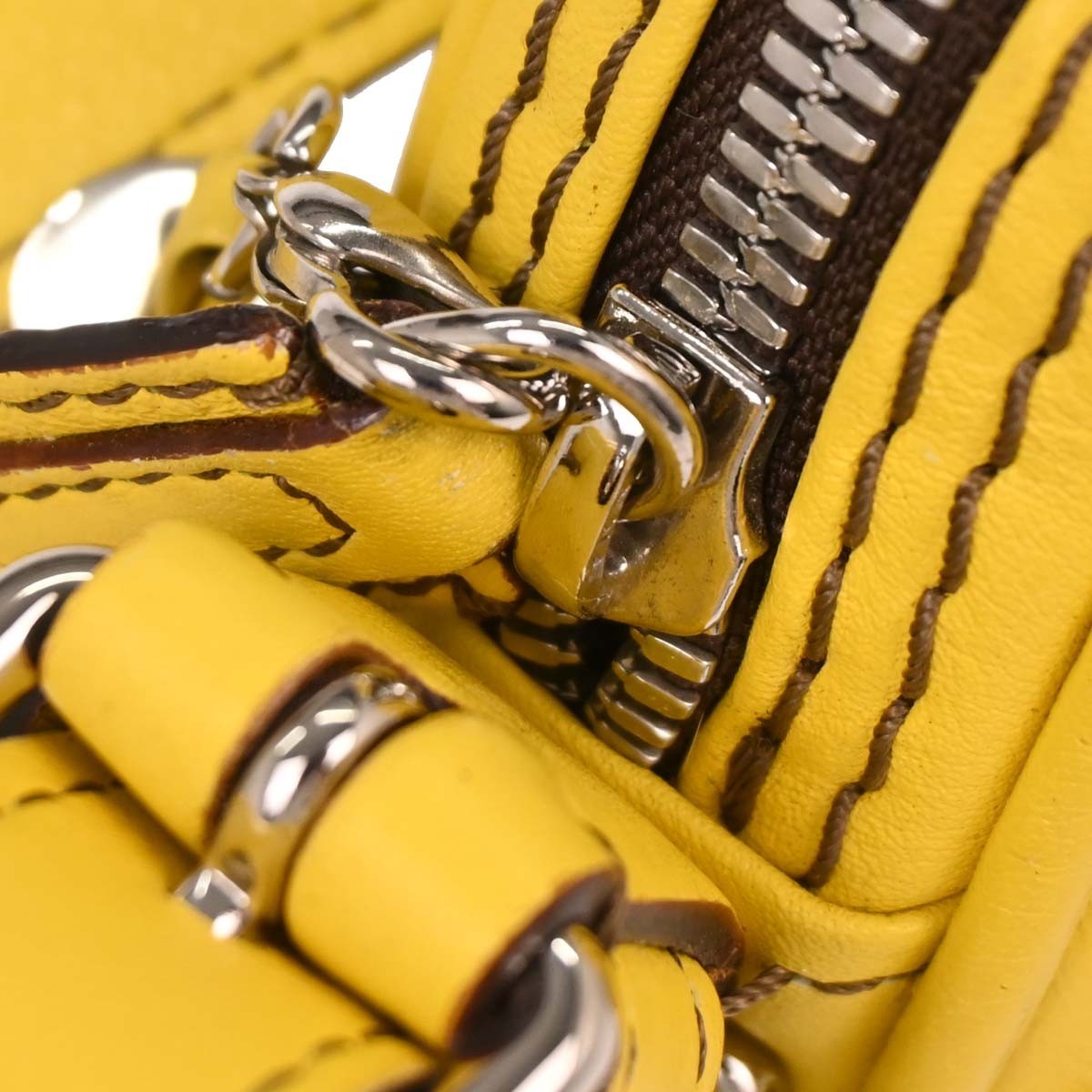 Loewe Vintage Shoulder Bag Leather, YELLOW, LEATHER, Clutche & pouche