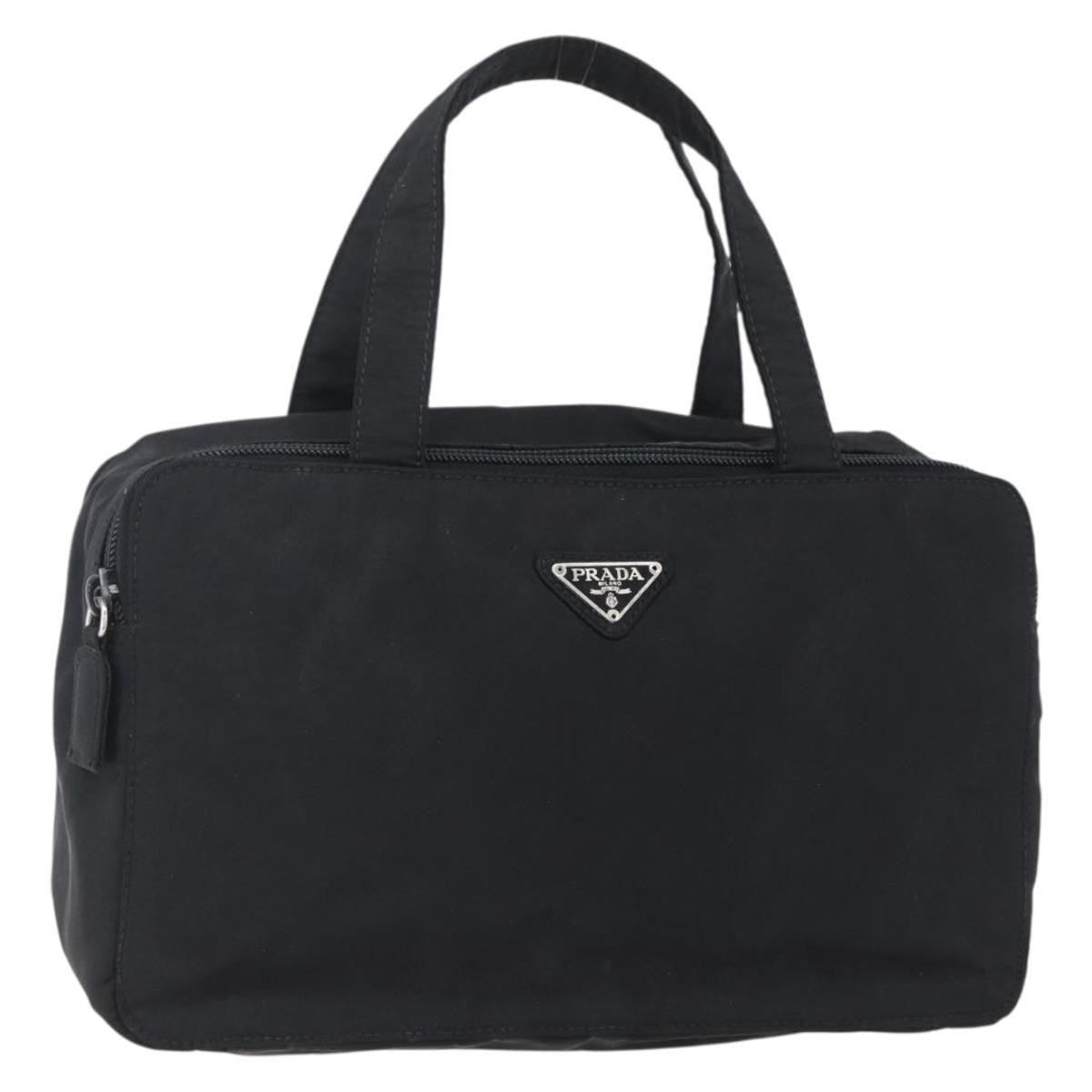 Prada Vintage Handbag Tessuto, Black, Nylon, Handbag