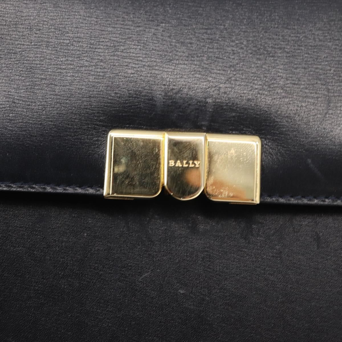 Bally Vintage Handbag Leather, Navy, Leather, Handbag