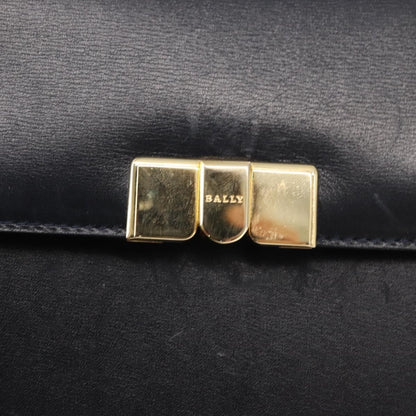 Bally Vintage Handbag Leather, Navy, Leather, Handbag