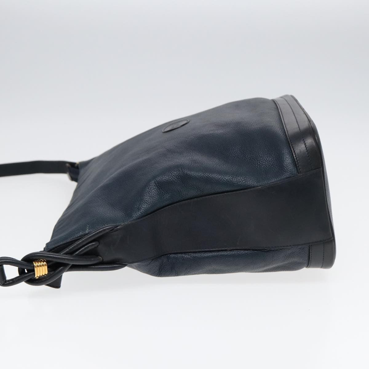 Gucci Vintage Shoulder Bag Leather, NAVY, LEATHER, Shoulder bag