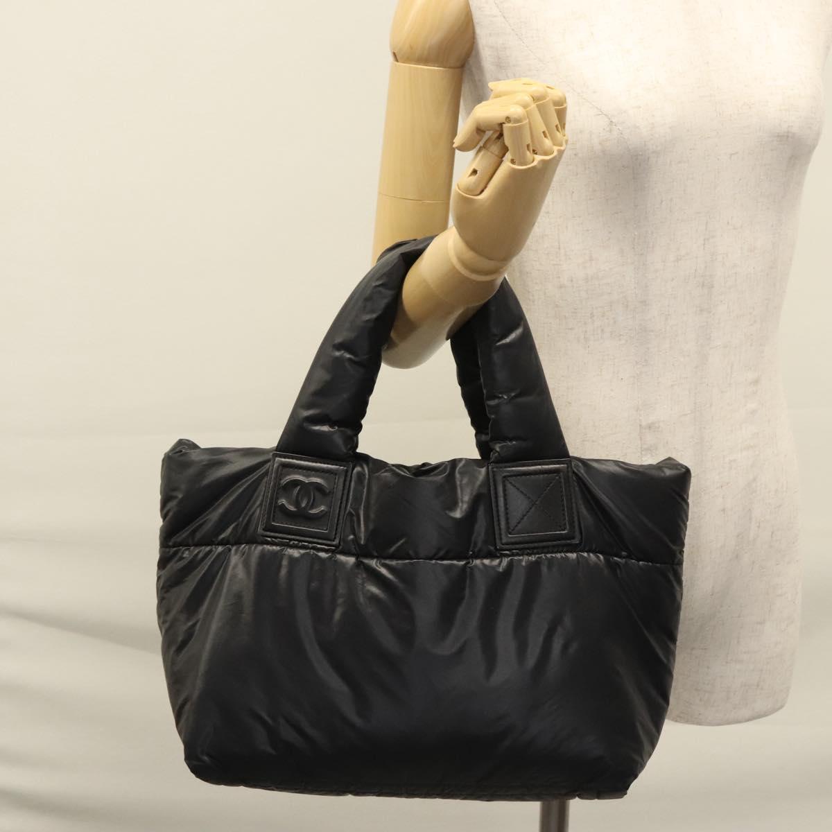 Chanel Coco Cocoon Reversible Tote Quilted Nylon, BLACK, NYLON, Tote bag