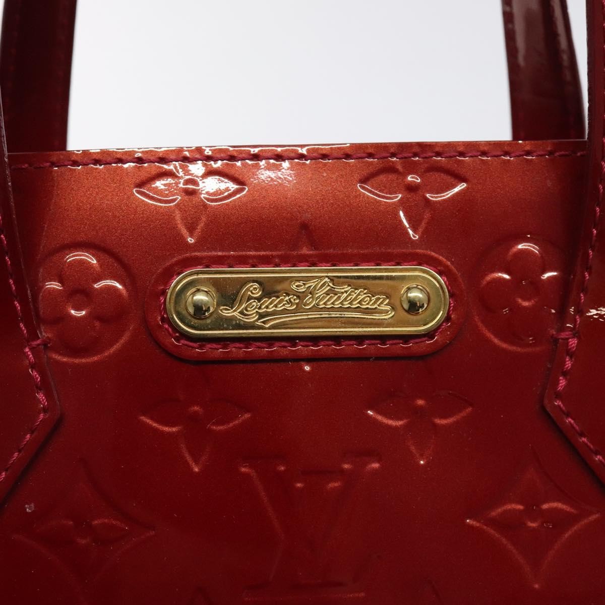 Louis Vuitton Wilshire Handbag Monogram Vernis, RED, PATENT_LEATHER, Handbag