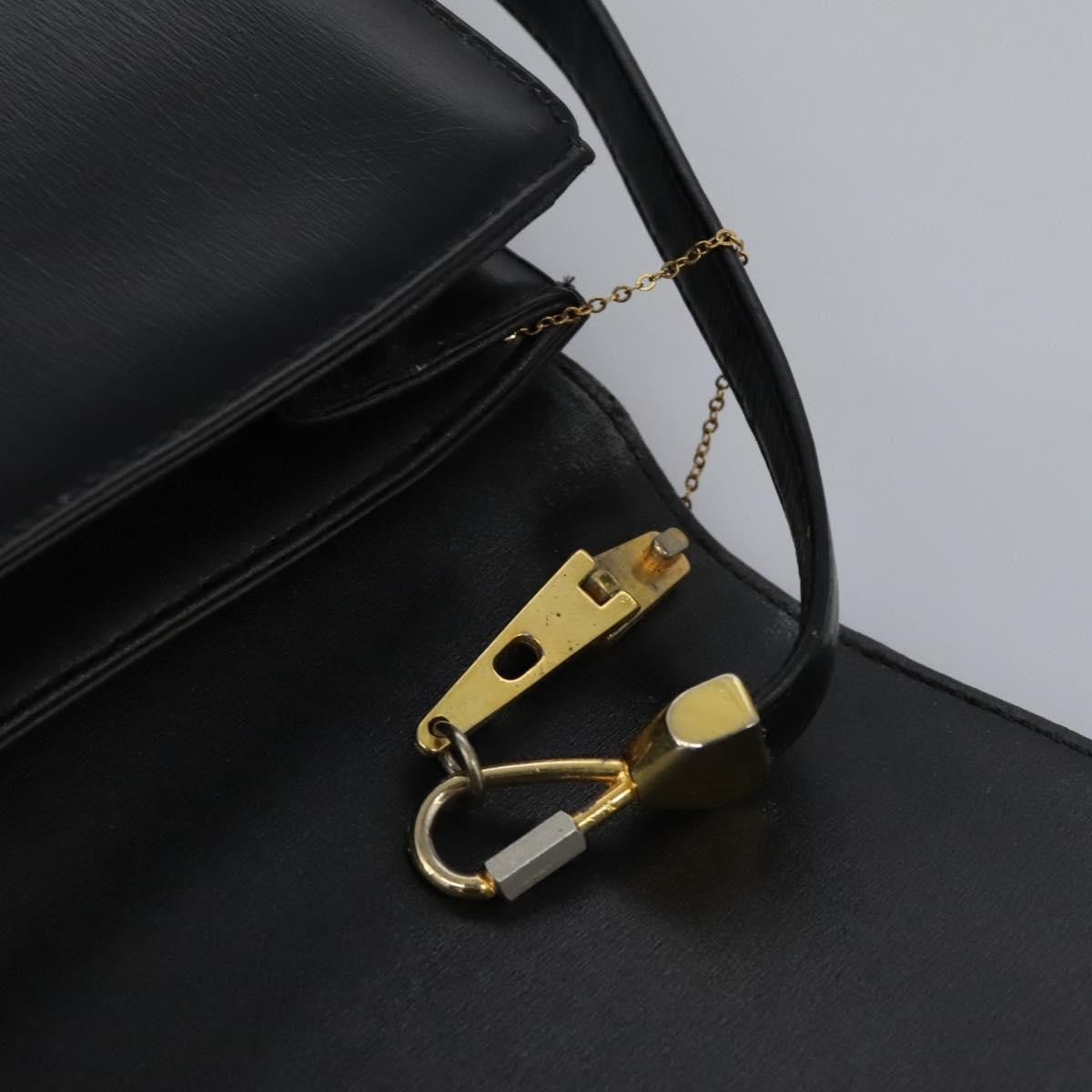 Christian Dior Vintage Shoulder Bag Leather, BLACK, LEATHER, Shoulder bag