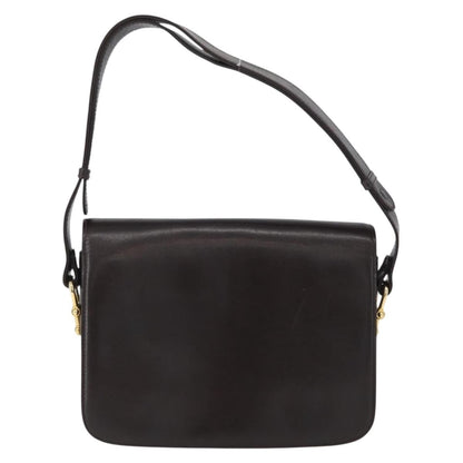 Celine Vintage Shoulder Bag Leather, BROWN, LEATHER, Shoulder bag