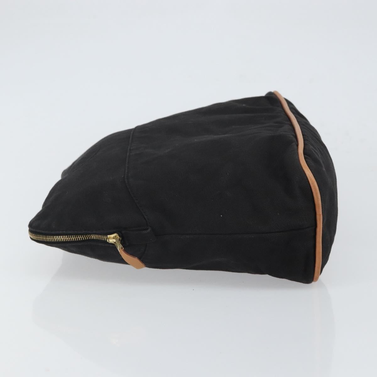 Hermes Bolide Pouch Canvas, BLACK, CANVAS, Clutche & pouche