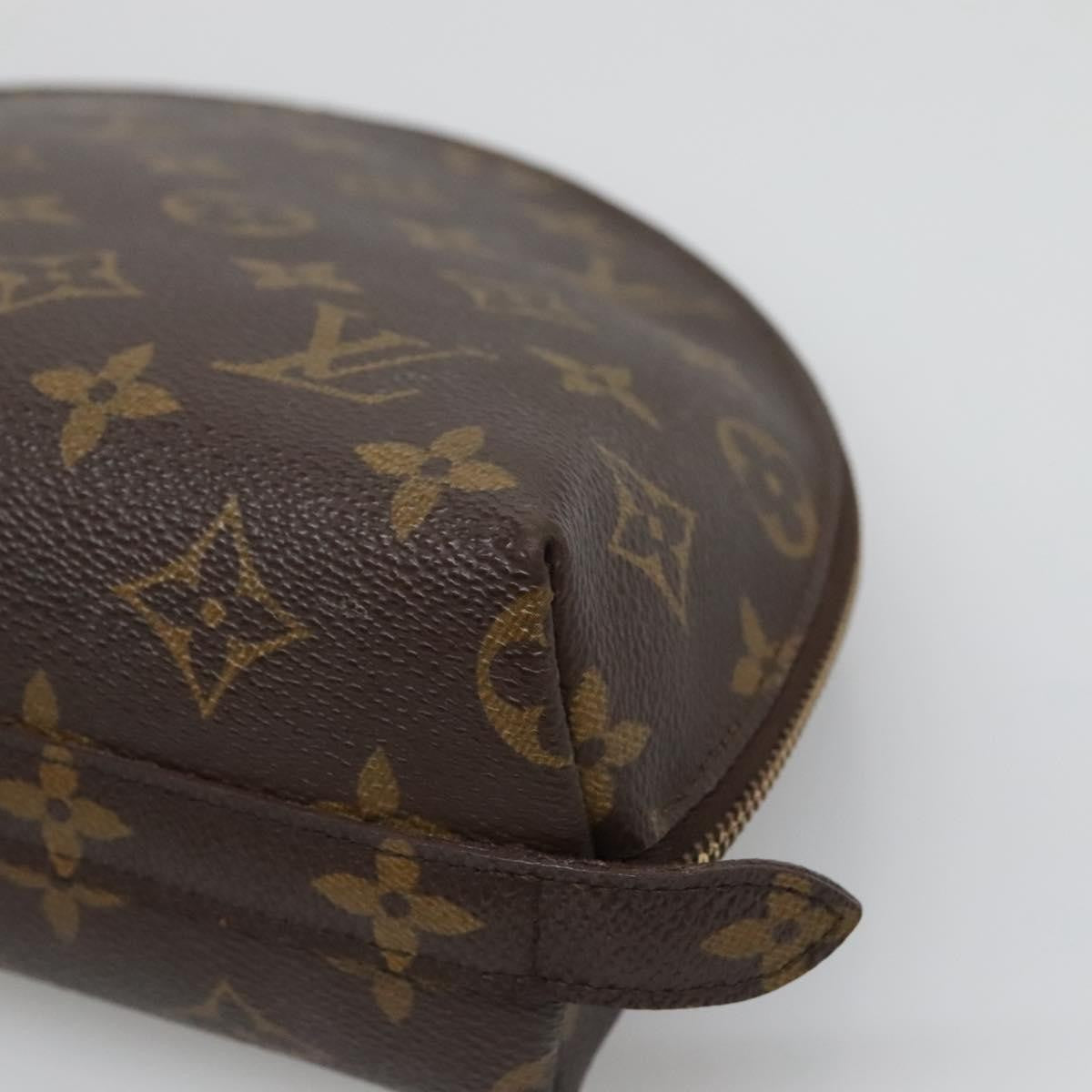 Louis Vuitton Trousse demi ronde Canvas, BROWN, CANVAS, Toiletry Case