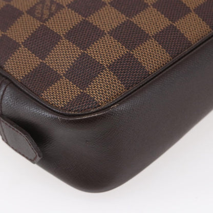 Louis Vuitton Trousse Toilette Damier Canvas, BROWN, CANVAS, Clutche & pouche