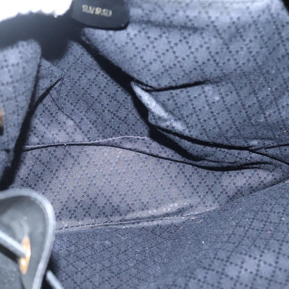 Gucci Vintage Bamboo Backpack Leather, BLACK, LEATHER, Backpack