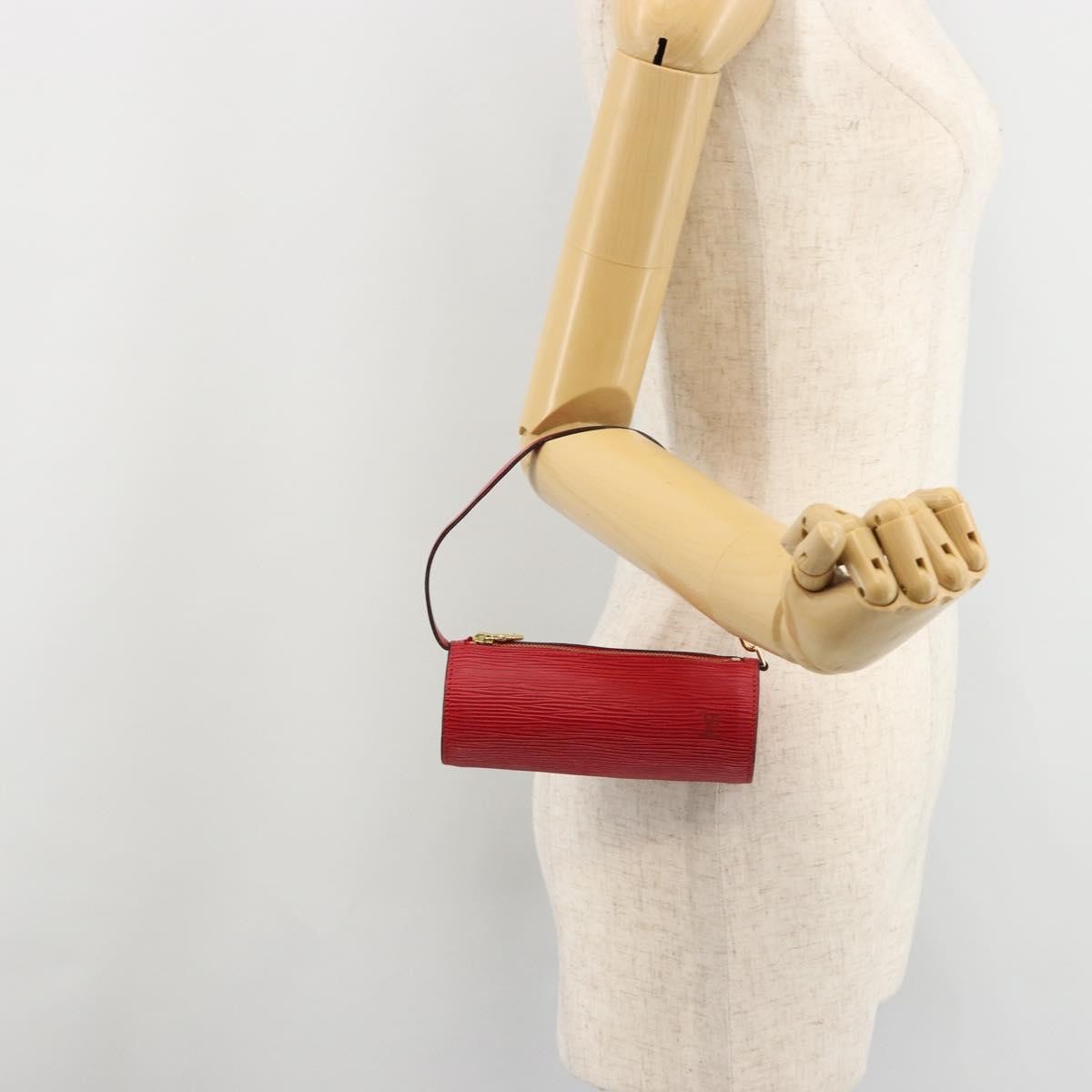 Louis Vuitton Soufflot Pochette Epi Leather, Red, Leather, Clutch