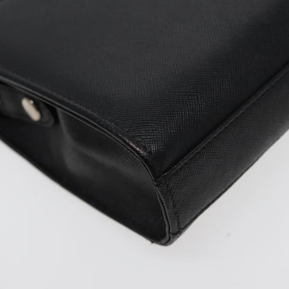 Burberry Zip Pouch Leather, BLACK, LEATHER, Clutche & pouche