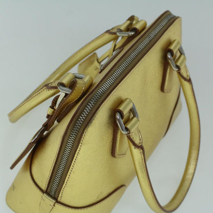 Prada Promenade Bag Saffiano Leather, GOLD, LEATHER, Handbag