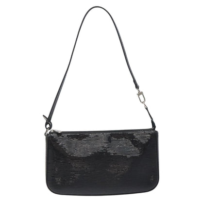 Louis Vuitton Pochette Accessoires NM Electric Epi Leather, BLACK, LEATHER, Clutche & pouche