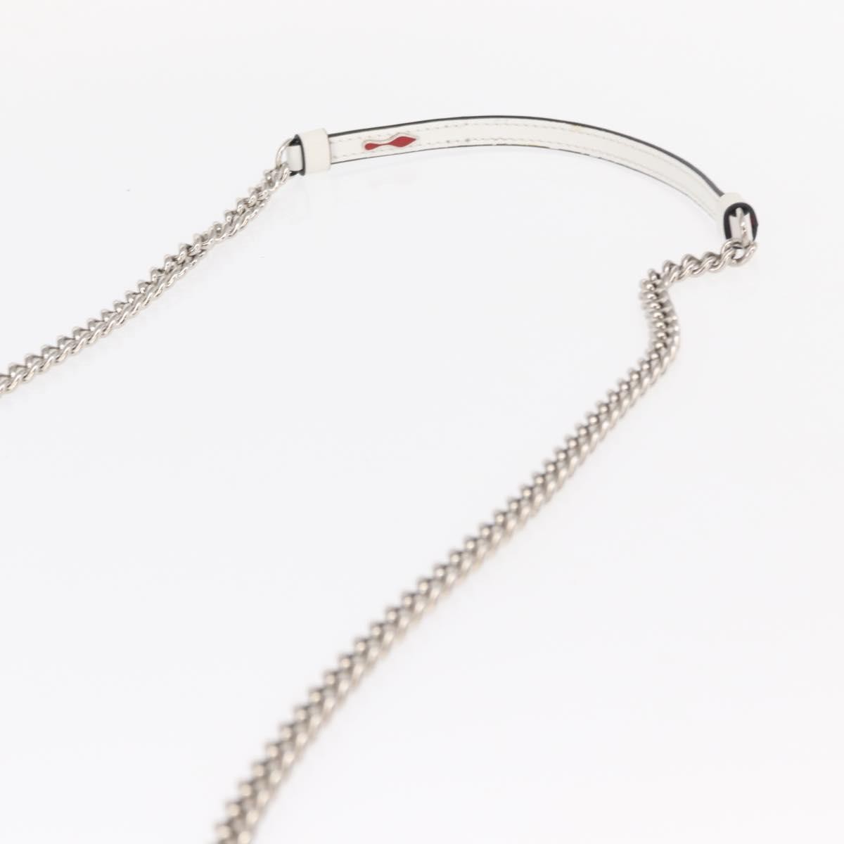 Christian Louboutin Rubylou Clutch Leather, WHITE, LEATHER, Shoulder bag