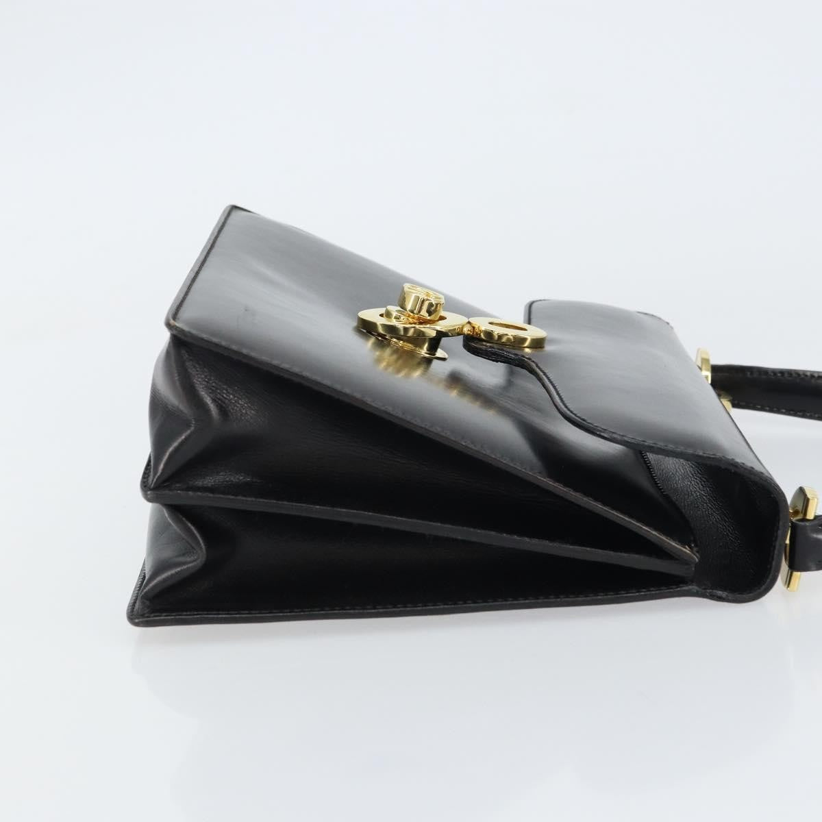 Gucci Vintage Handbag Leather, BLACK, LEATHER, Handbag