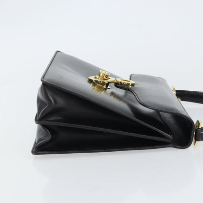Gucci Vintage Handbag Leather, BLACK, LEATHER, Handbag