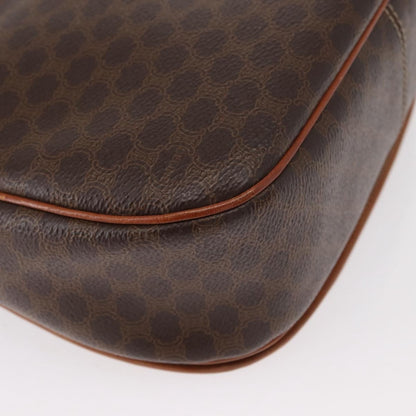 Celine Macadam Shoulder Bag Canvas, BROWN, CANVAS, Shoulder bag