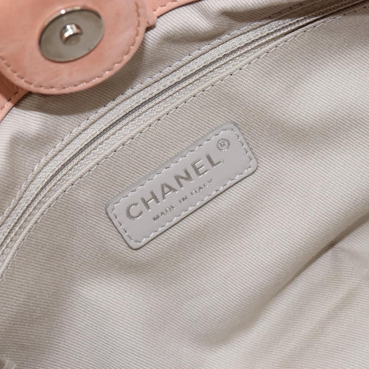 Chanel CC Sea Hit Tote Quilted Iridescent Calfskin, PINK, LEATHER, Shoulder bag