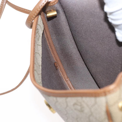Christian Dior Vintage Honeycomb Flap Crossbody Bag Canvas and Leather, BEIGE, CANVAS, Shoulder bag