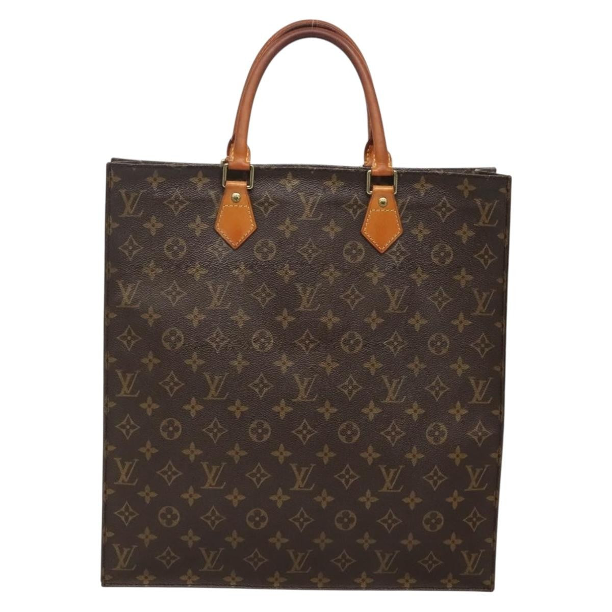 Louis Vuitton Sac Plat Bag Monogram Canvas, BROWN, CANVAS, Handbag
