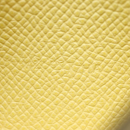 Hermes Bearn Card Case Epsom, YELLOW, LEATHER, Card Holders