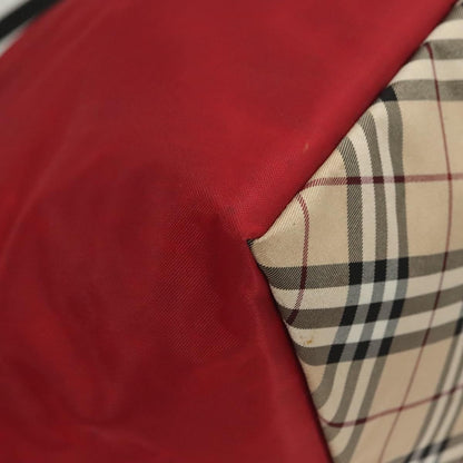 Burberry Nova Check Tote Nylon, RED, NYLON, Tote bag