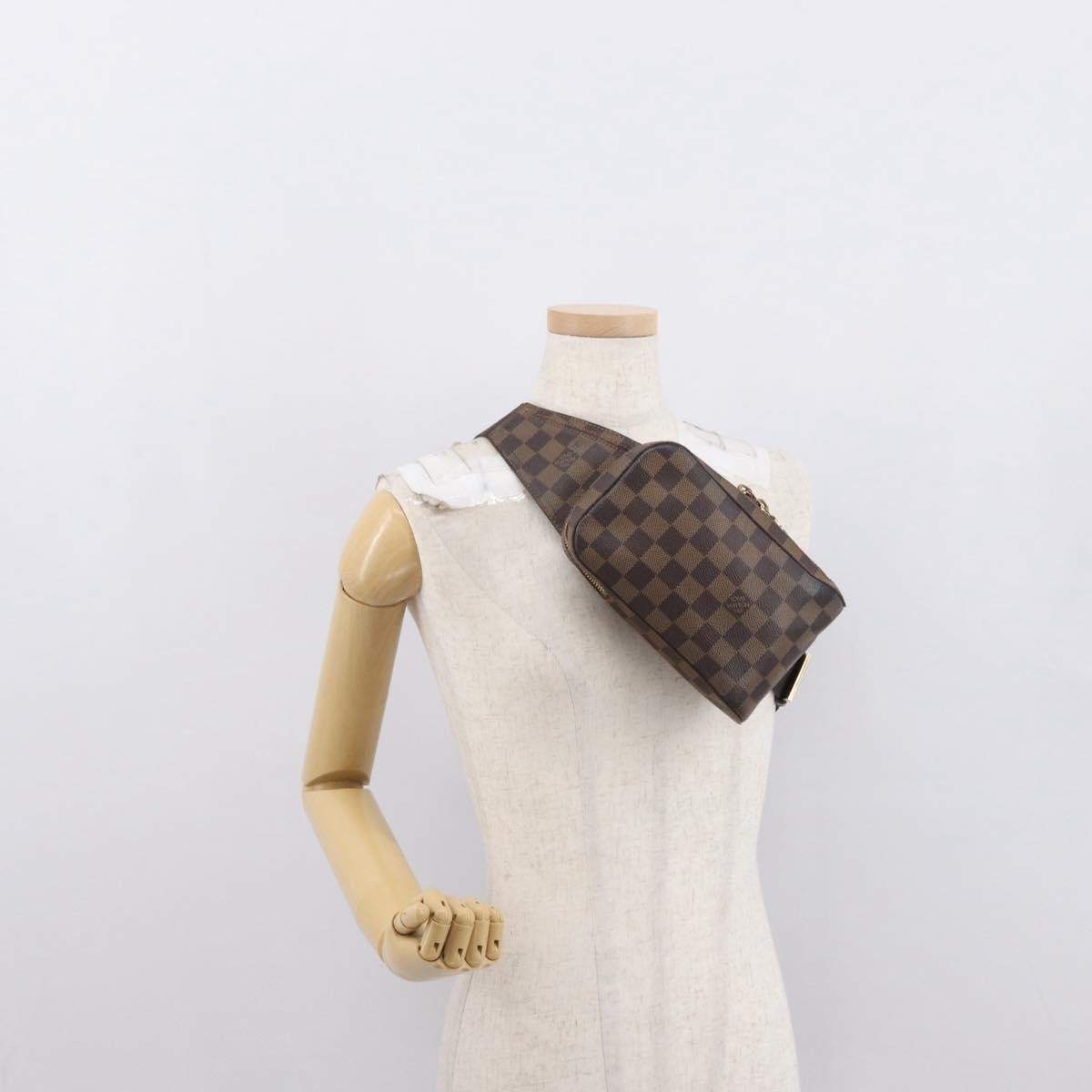 Louis Vuitton Geronimos Waist Bag Damier, BROWN, CANVAS, Shoulder bag