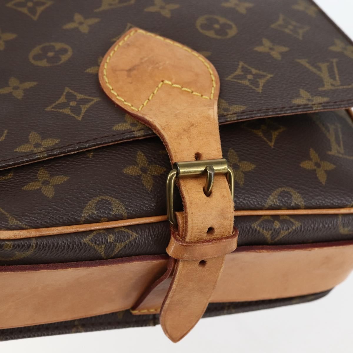 Louis Vuitton Cartouchiere Handbag Monogram Canvas, BROWN, CANVAS, Shoulder bag