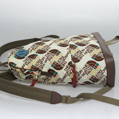 Gucci Gucci x The North Face Zip Backpack Printed Nylon, ECRU, NYLON, Backpack