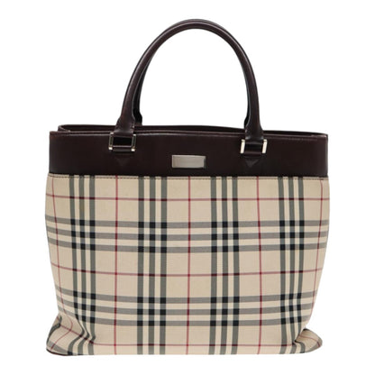 Burberry Nova Check Tote Canvas and Leather, BEIGE, CANVAS, Tote bag