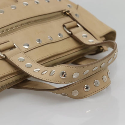 Celine Handbag Leather, BEIGE, LEATHER, Handbag