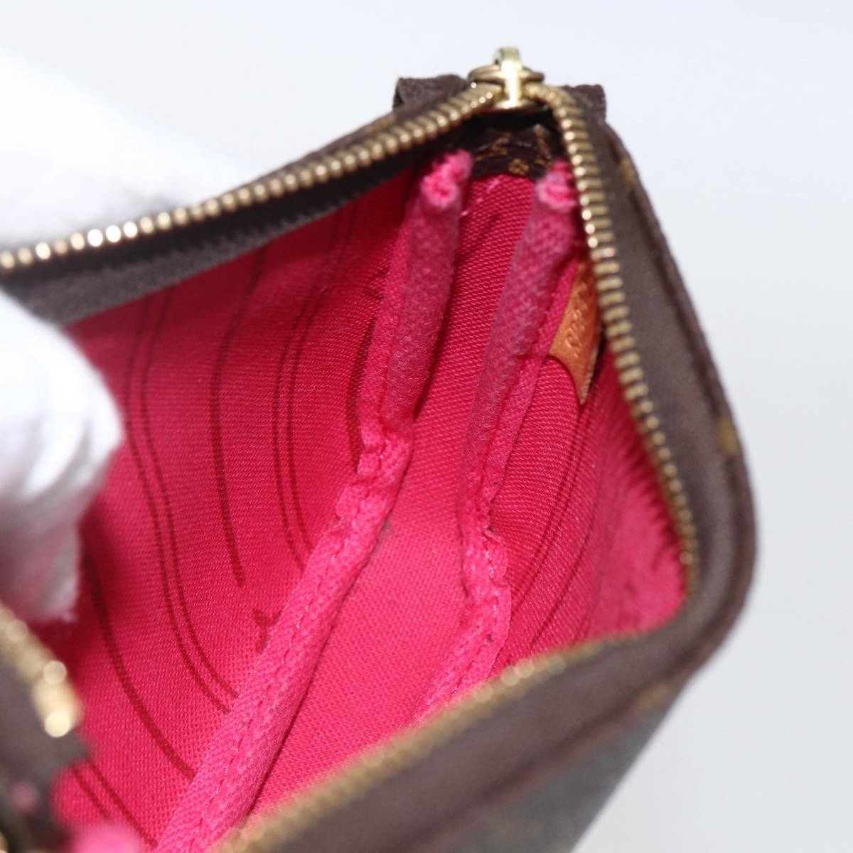 Louis Vuitton Mini pochette accessoires Canvas, BROWN, CANVAS, Clutche & pouche
