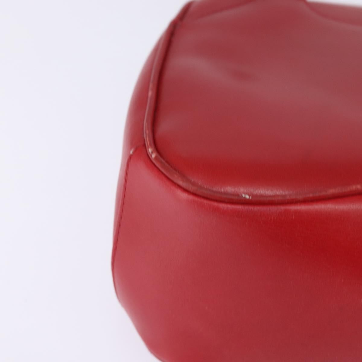 Gucci Vintage Bamboo Shoulder Bag Leather, RED, LEATHER, Shoulder bag