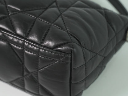 Christian Dior DiorTravel Nomad Pouch Macrocannage Quilt Calfskin, Black, Leather, Clutch