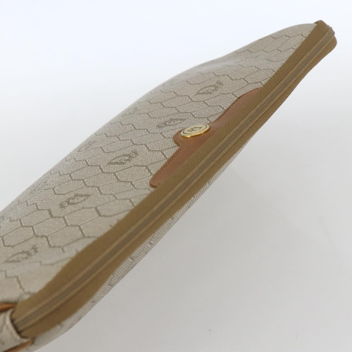 Christian Dior Vintage honeycomb clutch Canvas, Beige, Canvas, Clutch