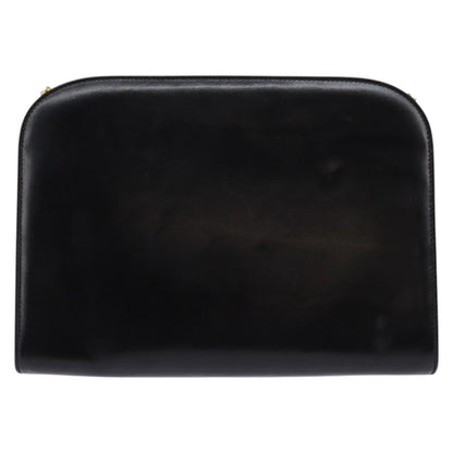 Salvatore Ferragamo Vintage Gancini Chain Shoulder Bag Leather, BLACK, LEATHER, Shoulder bag