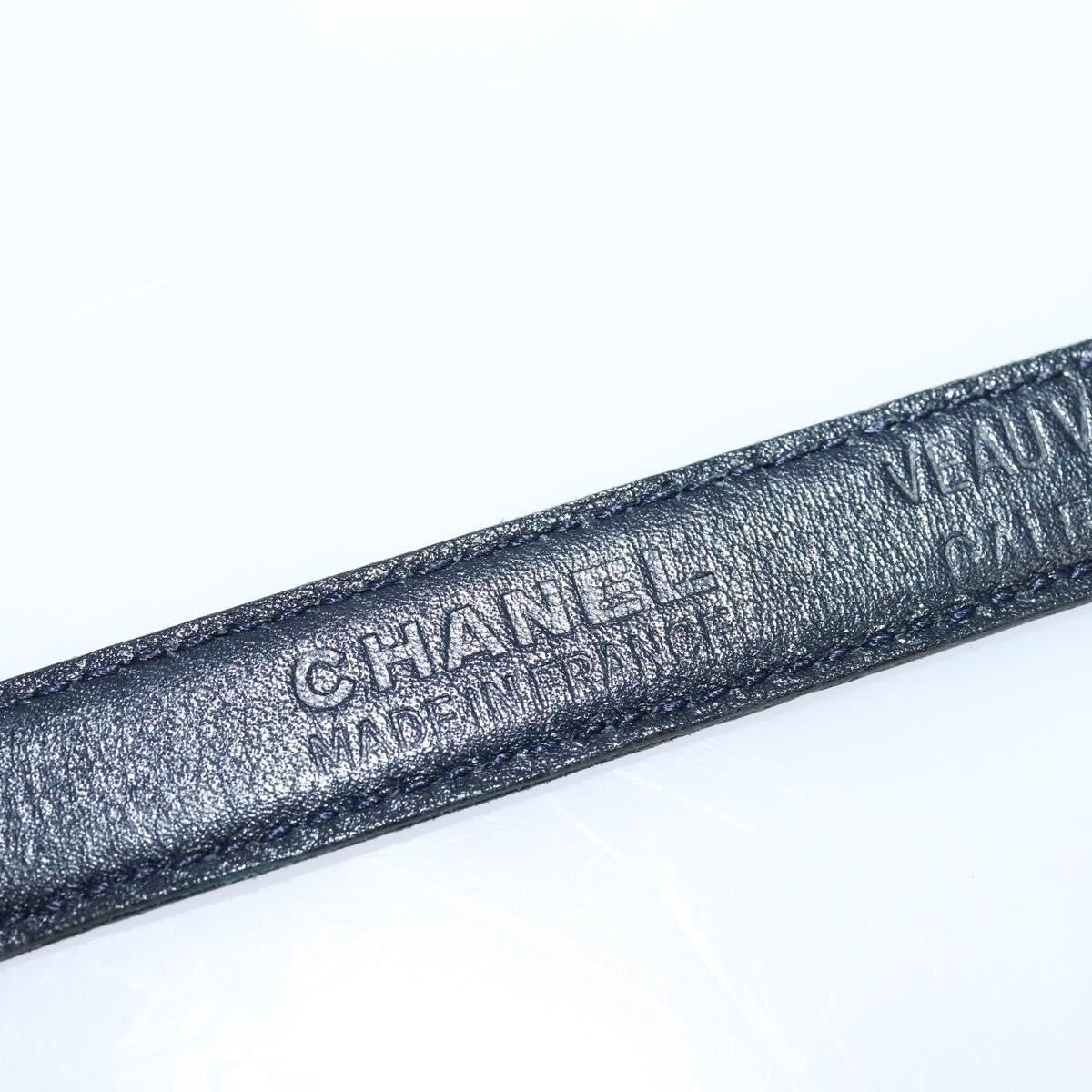 Chanel CC Belt Leather, BLACK, LEATHER, Belts