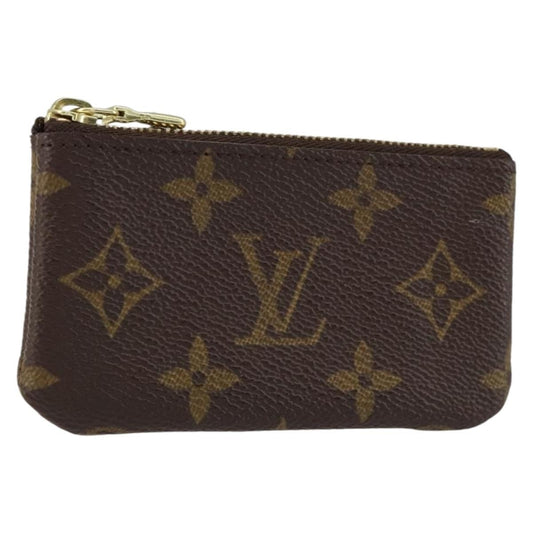 Louis Vuitton Pochette Clés Monogram Canvas, BROWN, CANVAS, Wallets