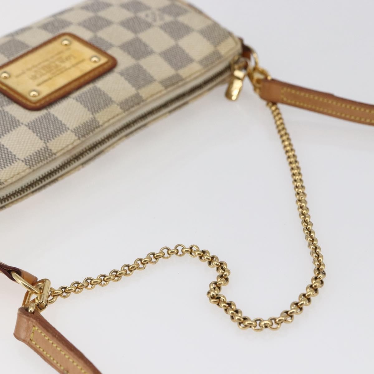 Louis Vuitton Eva Handbag Damier, WHITE, CANVAS, Handbag